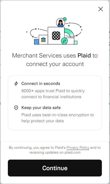 Plaid bank verification flow