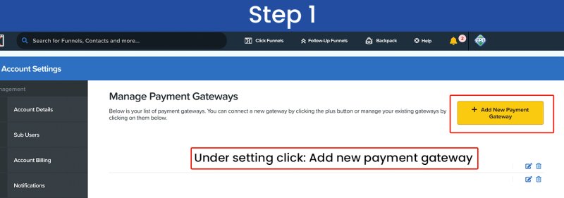 ClickFunnels Classic integration — step 1