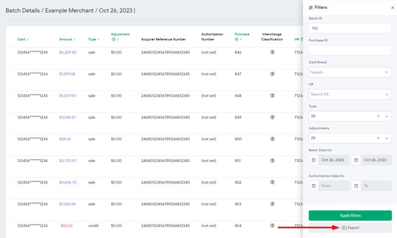 Filter date range selection