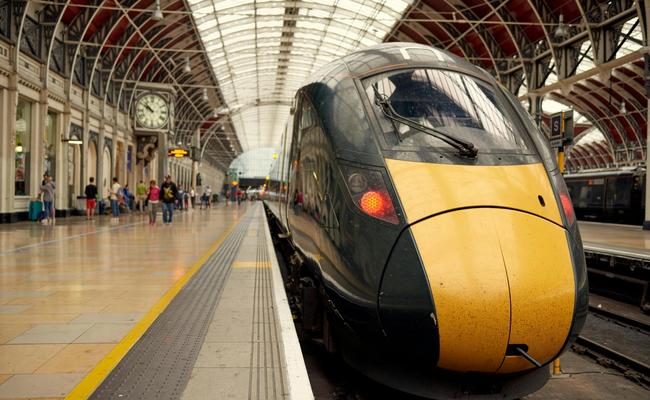 Un train en gare de Londres