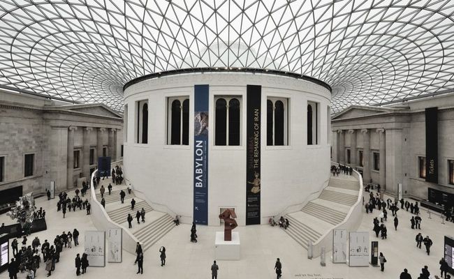 Espace centrale du British Museum avec sa grande verrière