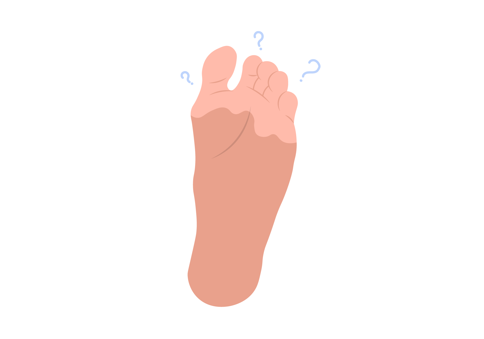 Pinching feeling between your toes or under your foot? Here's why.