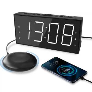 Sonic Bomb Alarm Clock: Intensely loud alarm clock that shakes
