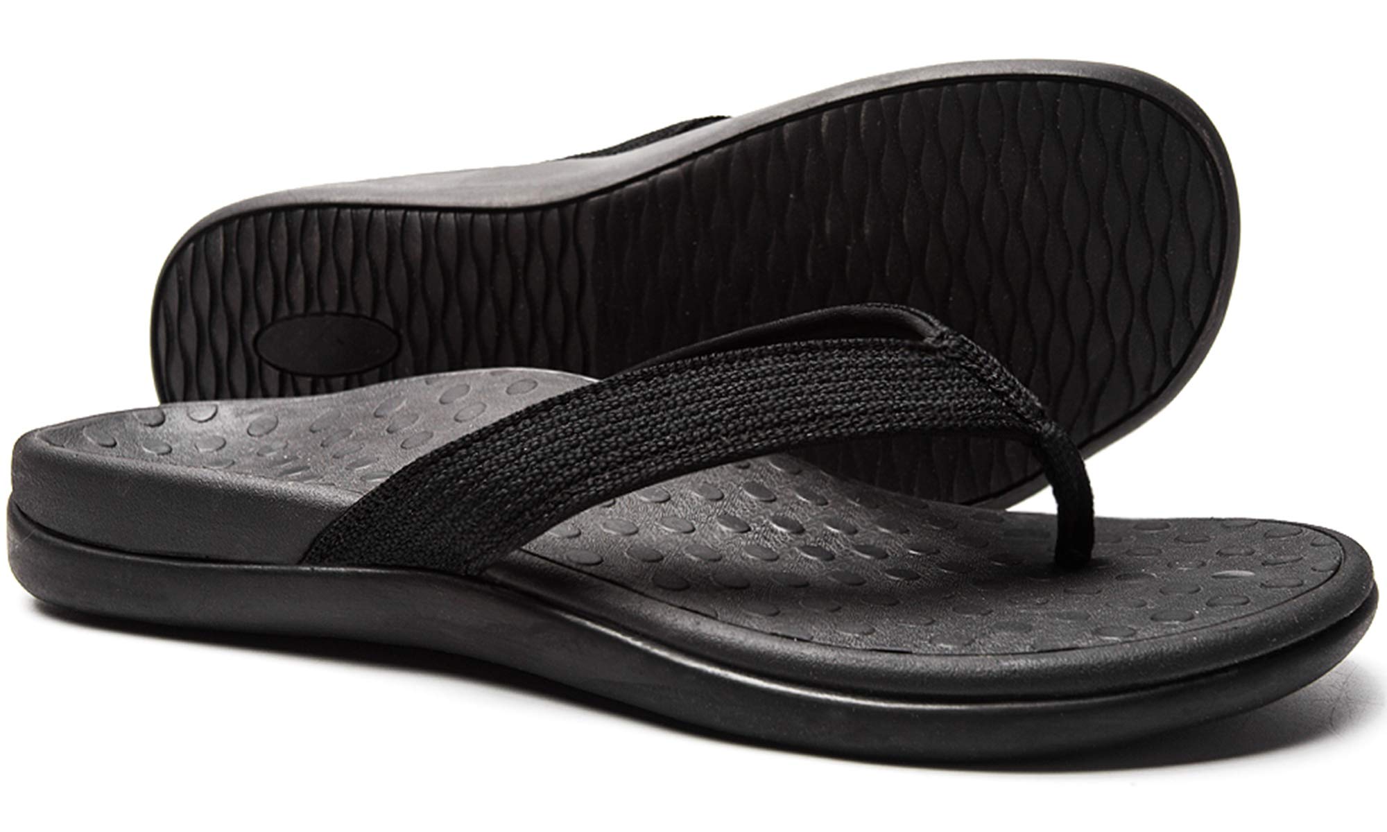 Flip flops with online arch support