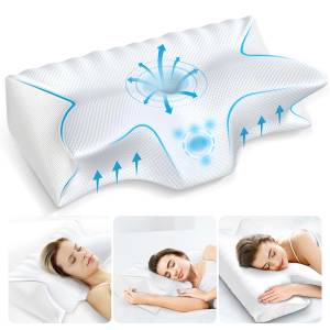 Emircey Adjustable Neck Pillows for Pain Relief Sleeping, Hollow