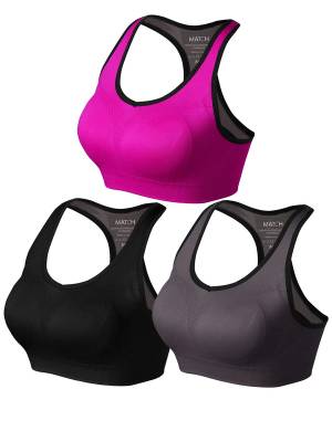 Heathyoga High Impact Sports Bras for Women High Support Padded Sports Bras  for Women Strappy Workout Bras Yoga Bras, 3 