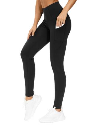 Buy CHRLEISURE Leggings with Pockets for Women, High Waisted Tummy Control  Workout Yoga Pants, 3 Packs - Black/Black/Black, Small at