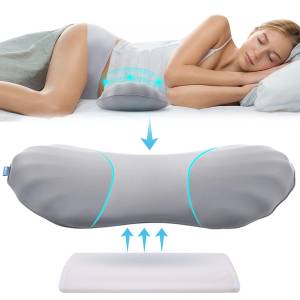 iCozyHome Lumbar Pillow for Sleeping, Back Pain Pillows for Bed