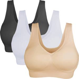MELENECA Women's Front Closure Wirefree Post Surgery Plus Size Back Support  Posture Bra