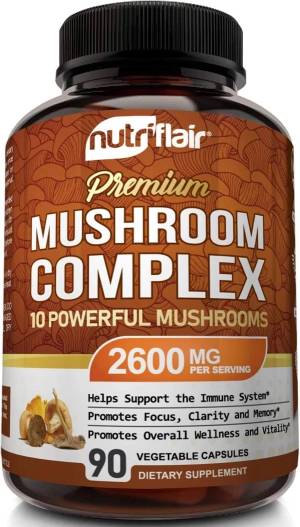 Mushroom Supplement with Lion's Mane, Turkey Tail and Reishi
