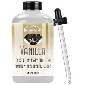 HIQILI Vanilla Essential Oil-Strong Fragrance and Lasting for Diffuser,Body  Bath,Candle Making -3.38 Fl Oz