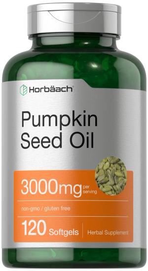 NatureBell Virgin Pumpkin Seed Oil 3,000mg Softgels with Saw Palmetto |  Cold Pressed, Rich in Omega Fatty Acids | Prostate & Bladder Support,  Non-GMO