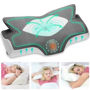 Anvo Contour Cervical Memory Foam Pillow for Sleeping Side Back