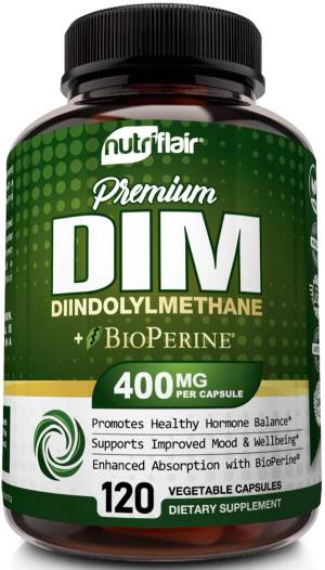 Nature's Way DIM-Plus, DIM Supplement, Supports Balanced Estrogen  Metabolism* Diindolylmethane, 120 Vegetarian Capsules