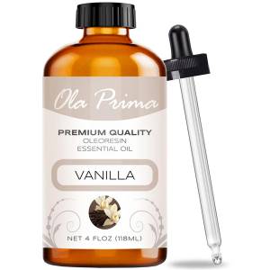 HIQILI Vanilla Essential Oil-Strong Fragrance and Lasting for Diffuser,Body  Bath,Candle Making -3.38 Fl Oz