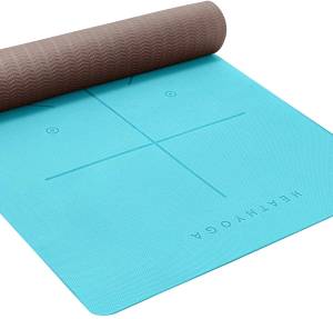Yoga Mat with Strap, 1/3 Inch Extra Thick Yoga Mat Double-Sided Non Slip, 