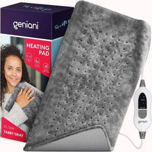 Sunbeam Renue Relaxation Electric Heating Wrap Pad For Lower Back, Grey