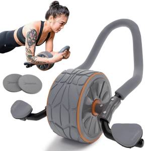  EnterSports Abs Roller Wheel Kit, Exercise Wheel Core Strength  Training Abdominal Roller Set with Push Up Bars, Resistance Bands, Knee Mat  Home Gym Fitness Equipment for Abs Workout : Sports 