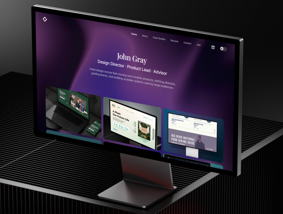 Minimalist Framer portfolio template for web designers with modern responsive homepage