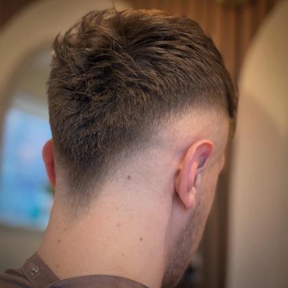 A skin fade seen from behind