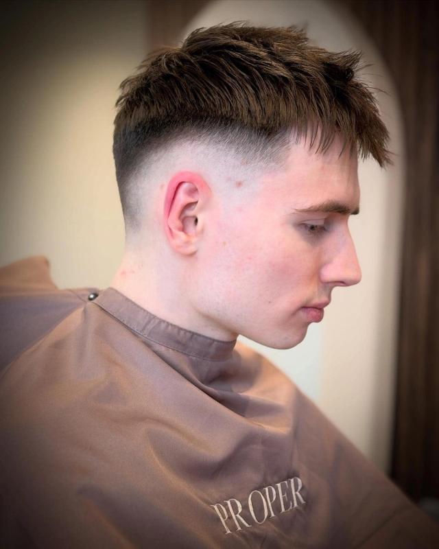 Textured crop with a skin fade