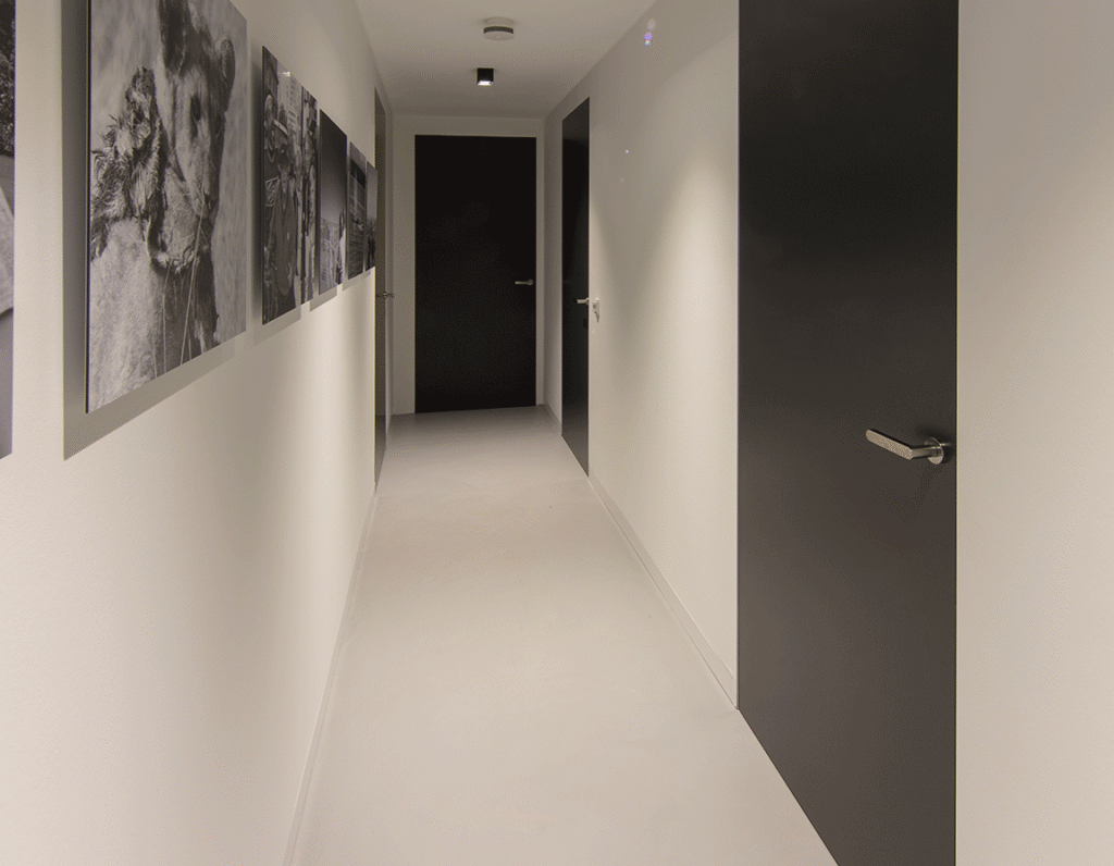 Hallway with doors installed by Dutch Door Company