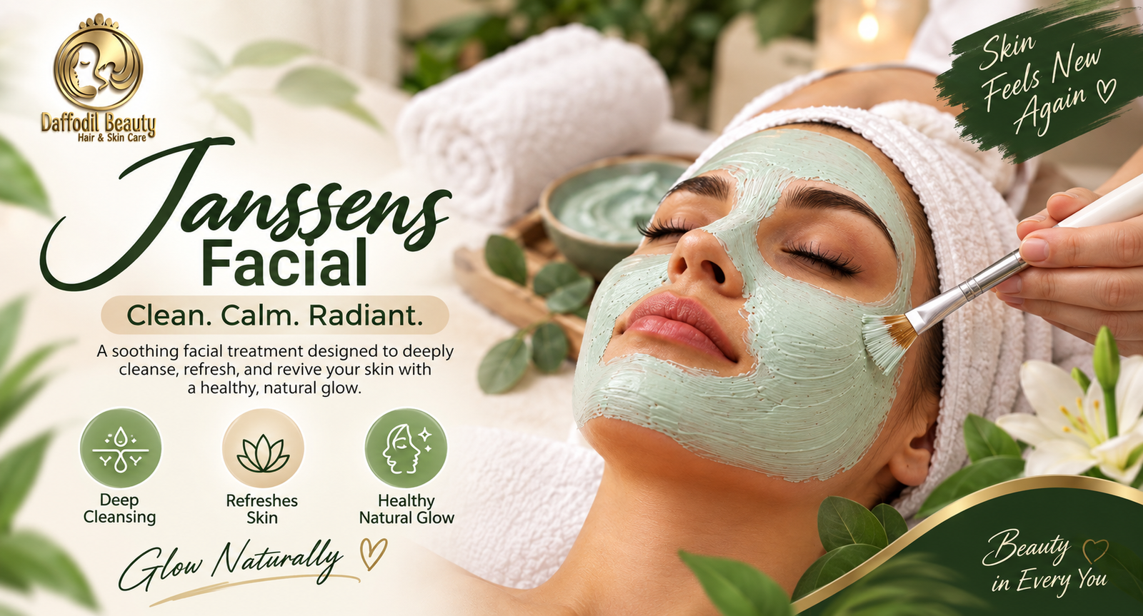 Facial skincare treatment room at Daffodil Beauty in DHA Phase 6 Lahore