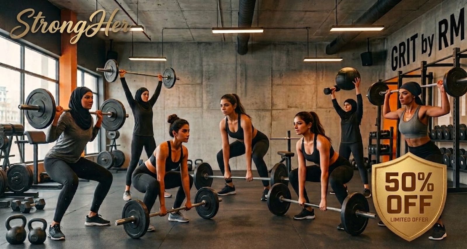 Strength training class for women at Grit by RM in DHA Phase 3, Lahore