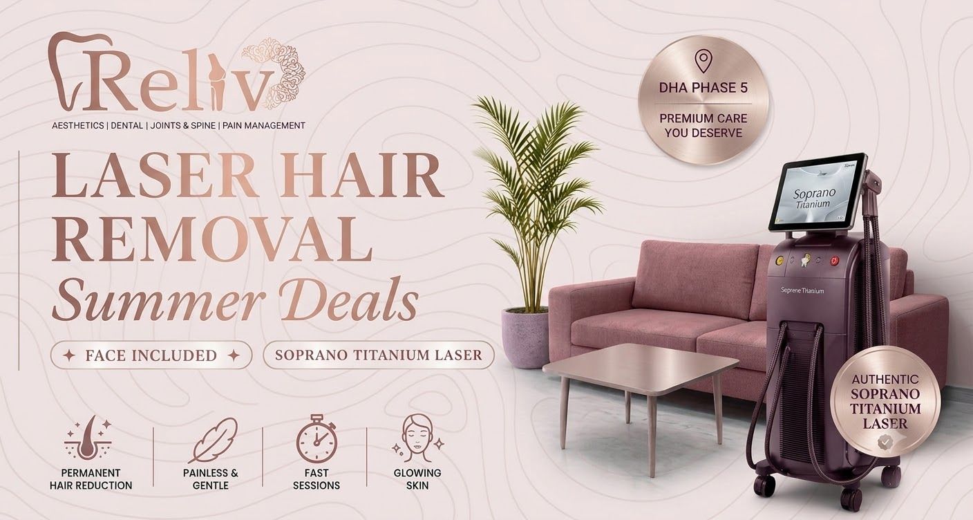 Soprano Titanium laser hair removal session at Reliv in DHA Phase 5, Lahore