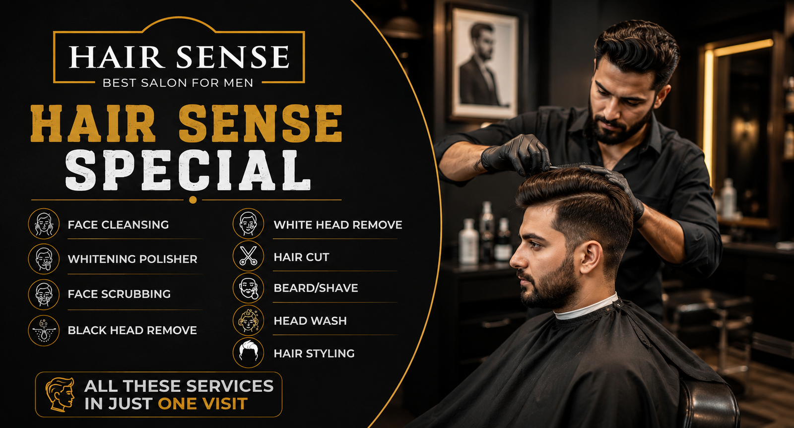 Men's Complete Grooming Package at Hairsense Lahore
