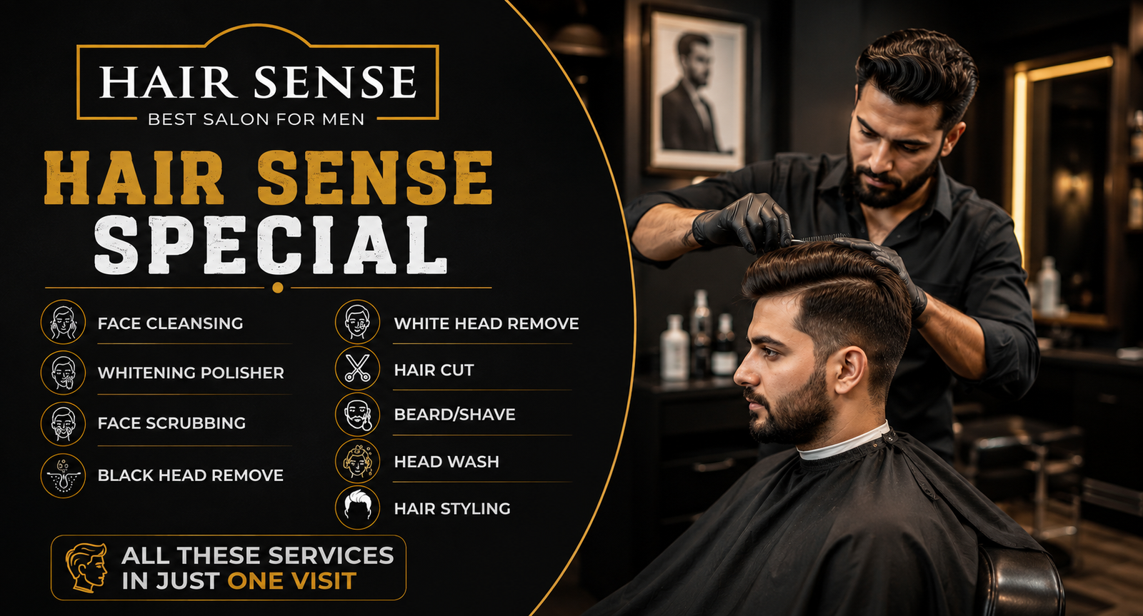Men's Complete Grooming Package at Hairsense Lahore