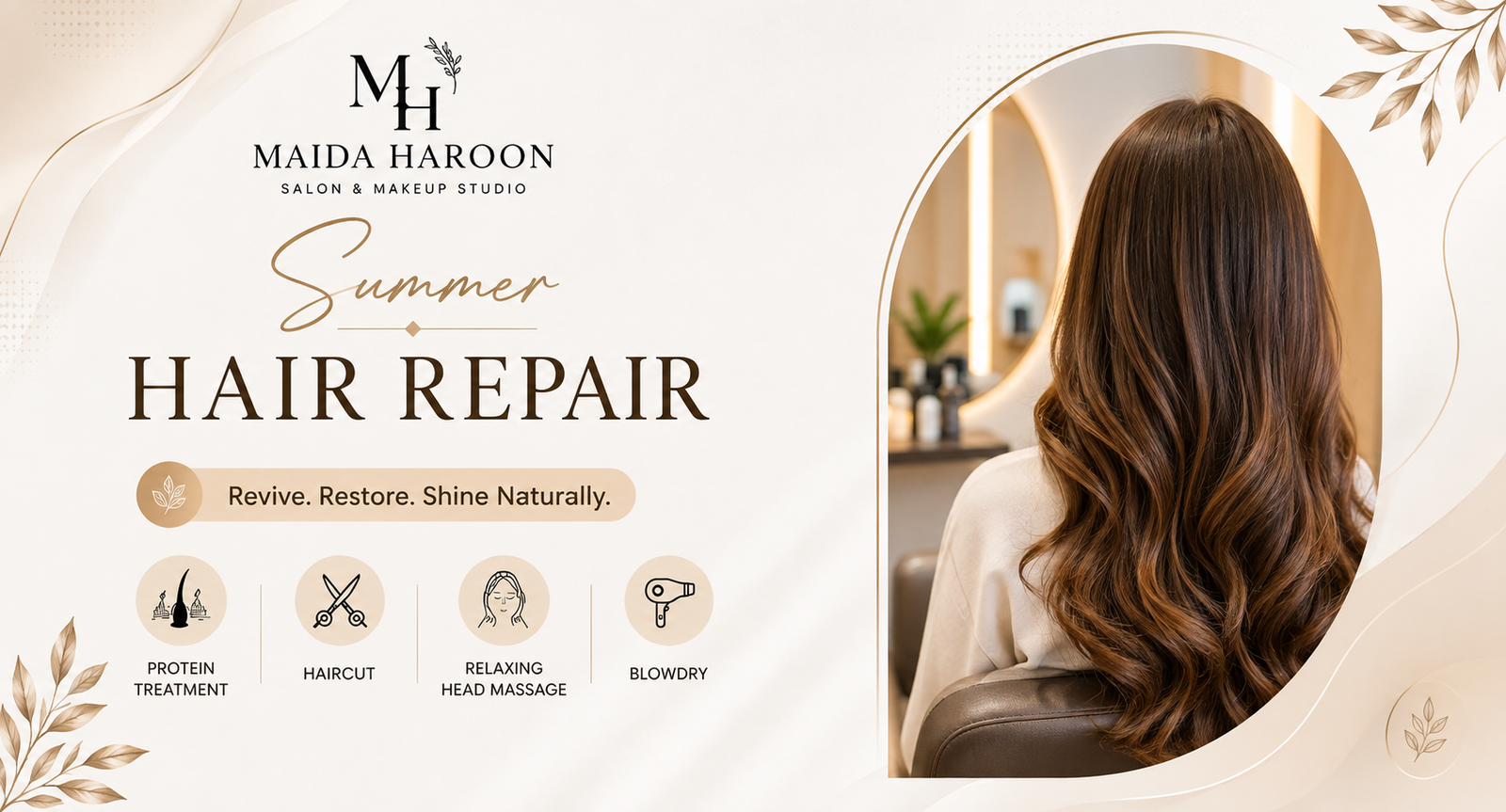 Summer Protein Hair Repair Treatment at Maida Haroon Studio Lahore