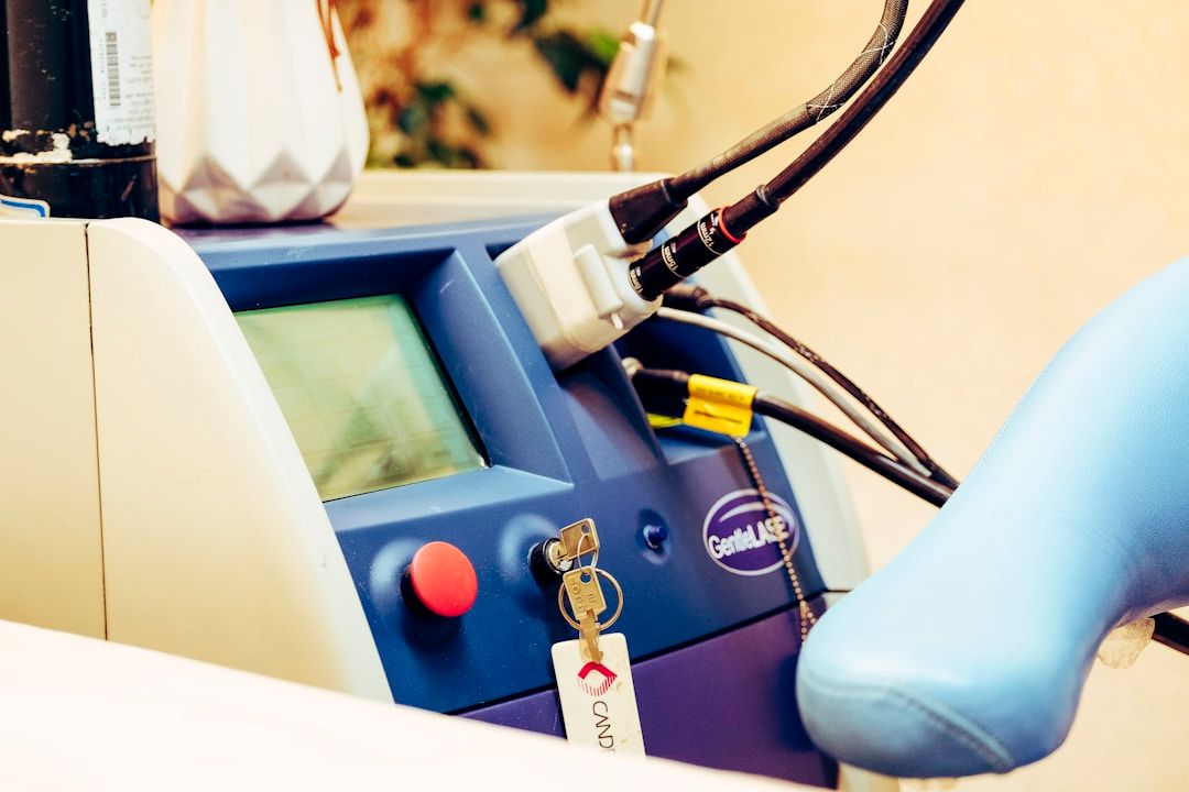 Modern aesthetic laser equipment in a clean clinical setting