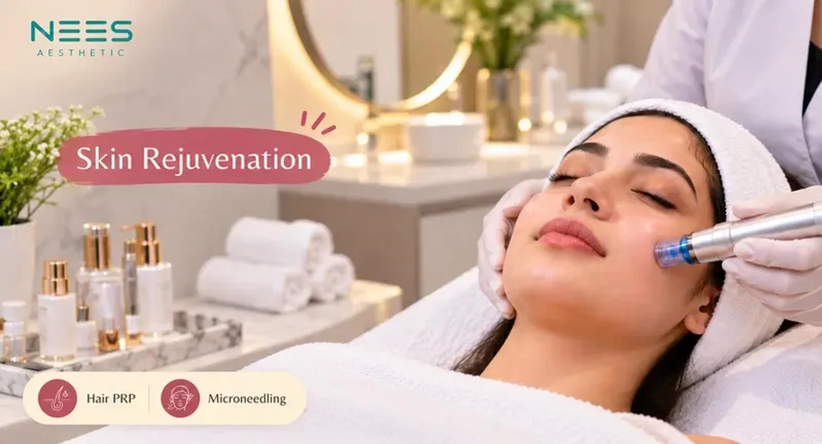 Hair PRP and aesthetic skin care clinic room at Nees Aesthetic Clinic DHA Lahore