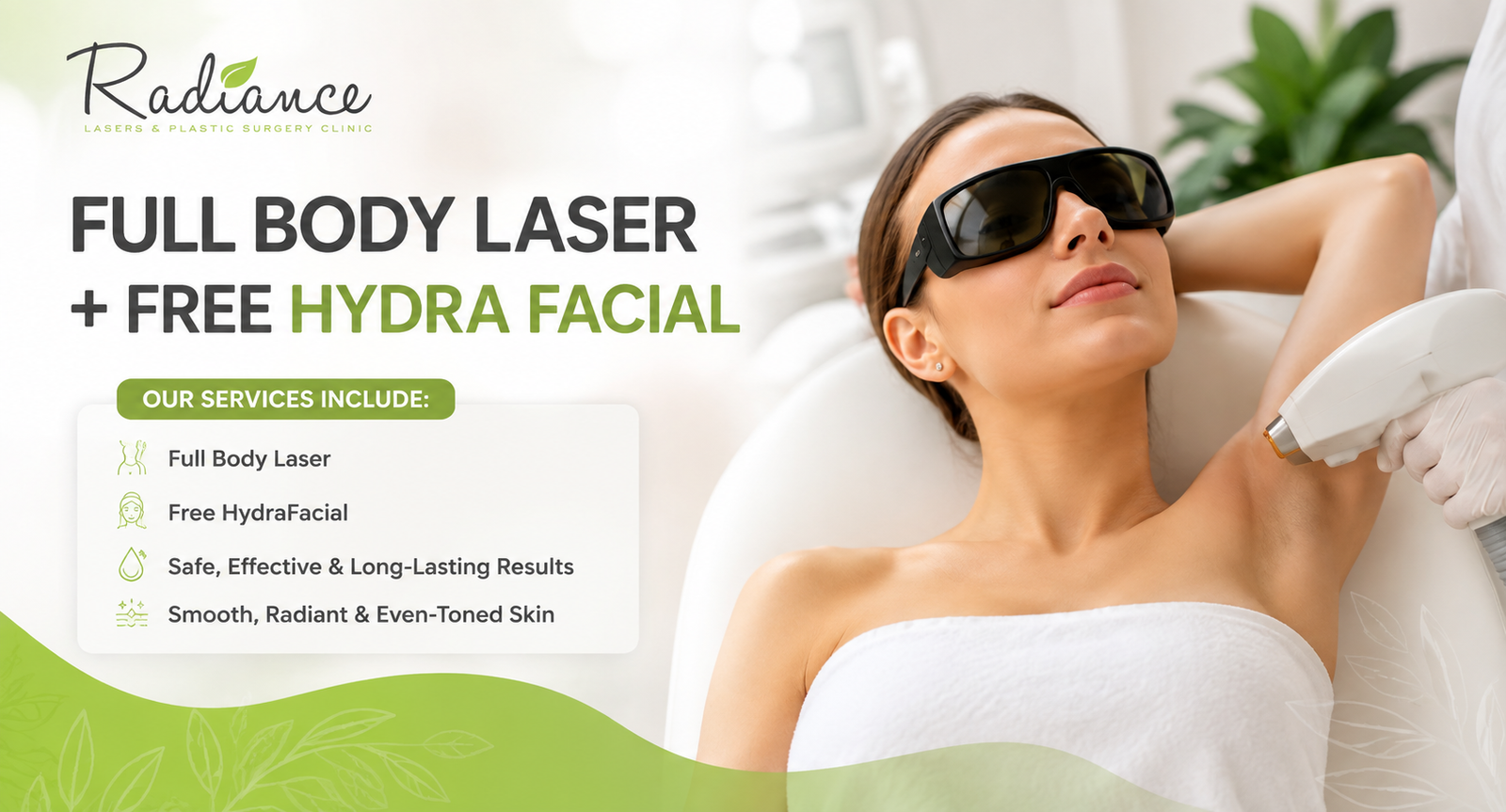 Laser treatment room at Radiance Lasers and Plastic Surgery, DHA Phase 3 Lahore