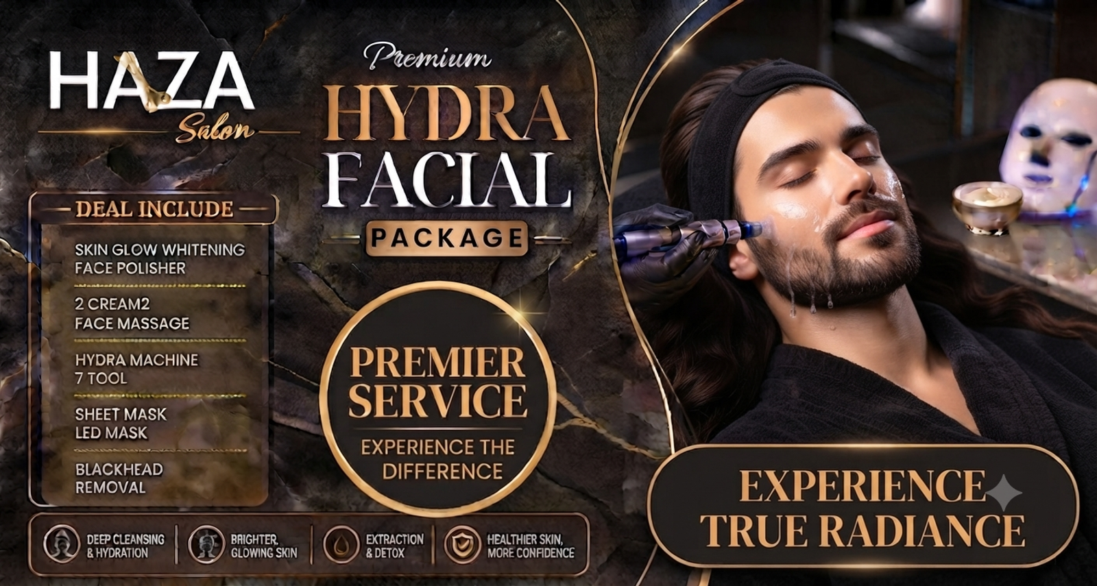 Hydra Facial and Skin Glow Treatment at Haza Salon DHA Lahore