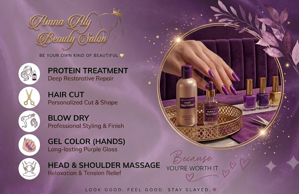 Protein treatment, haircut, colour and blow dry at Amna Aly Khan Beauty Bar, Lahore