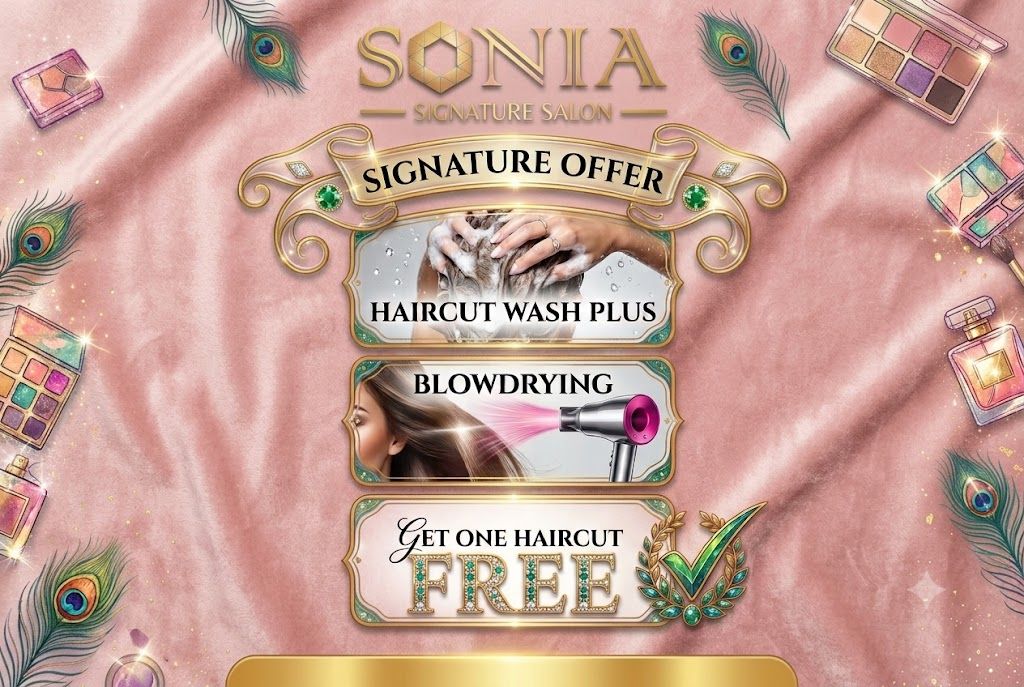Precision haircut, wash and blow dry at Sonia Signature Salon, DHA Phase 1, Lahore