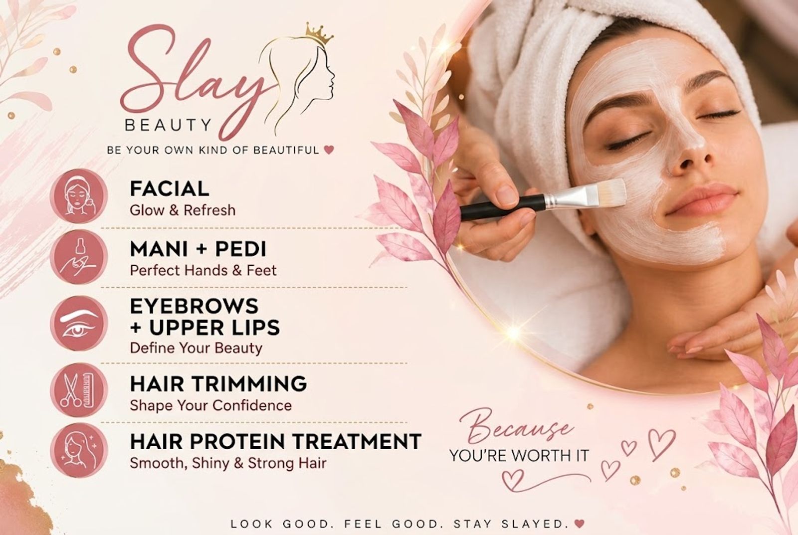 Complete Hair Care package with hair protein treatment and facial at Slay Beauty Salon, Lahore