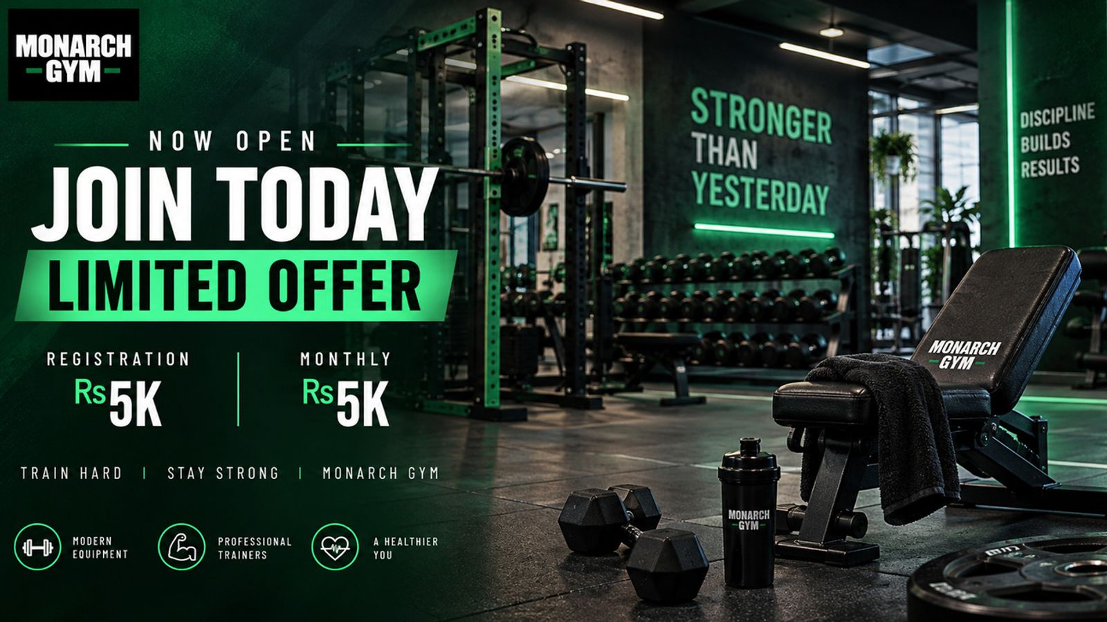 Modern strength and cardio workout facility at Monarch Gym in DHA Phase 5 Lahore