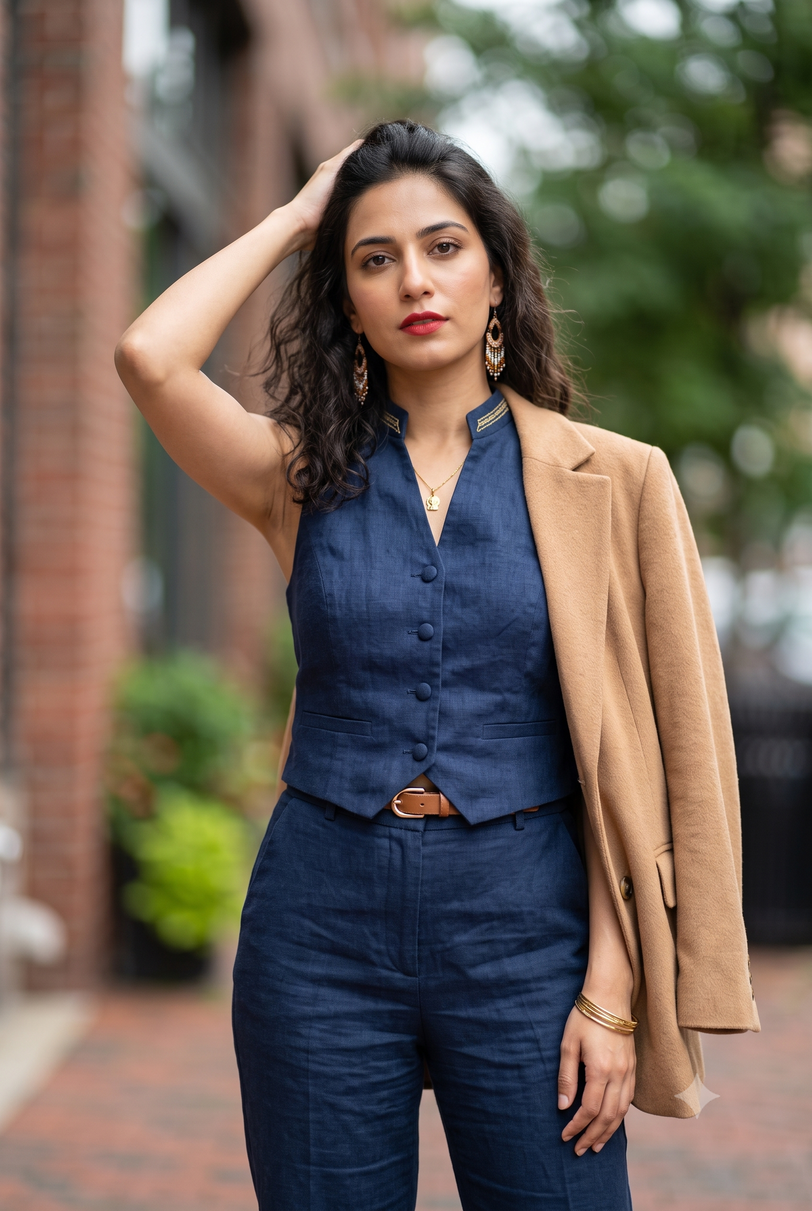 South Asian woman with long, healthy dark hair