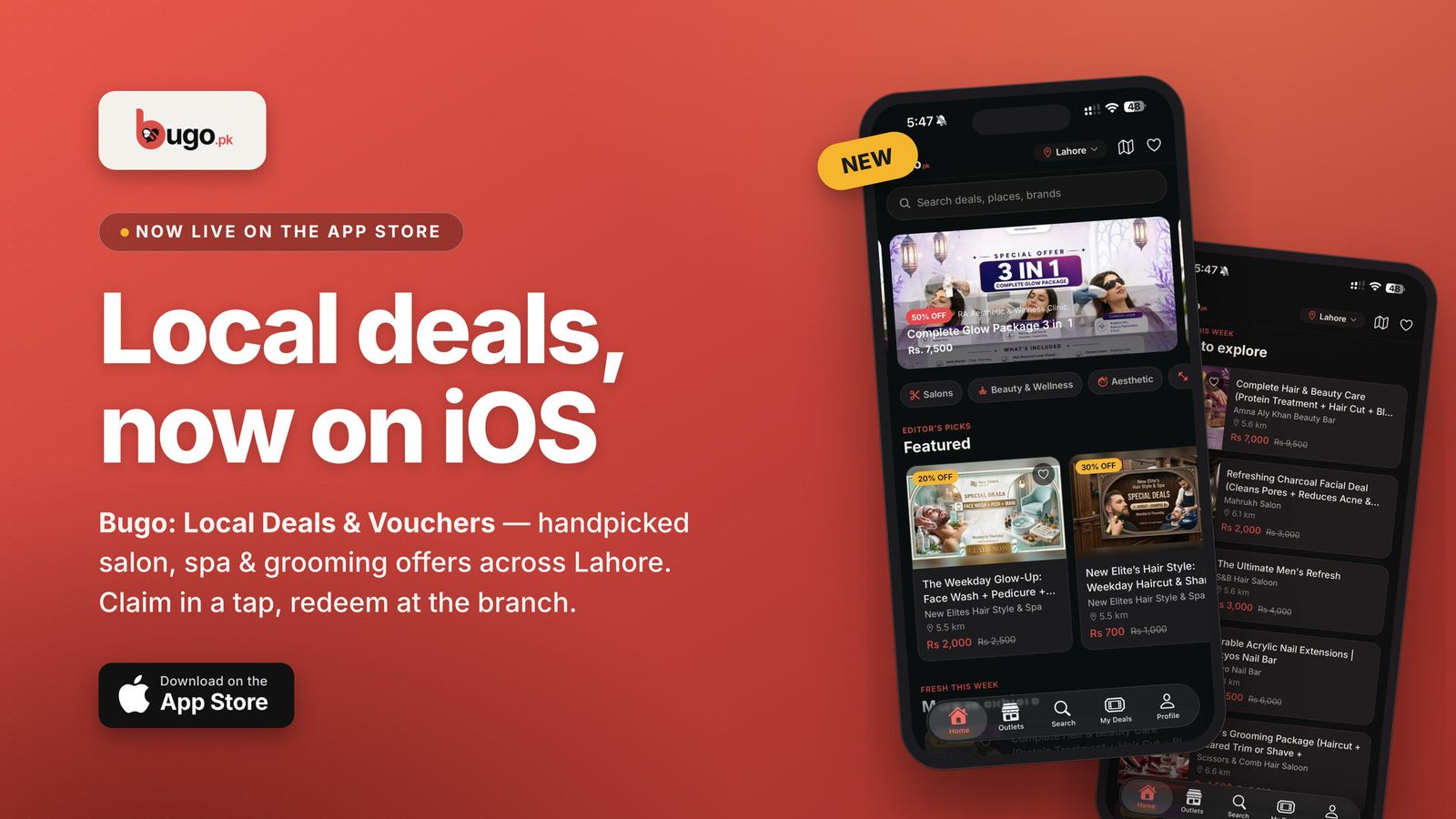 Bugo: Local Deals & Vouchers app listing on the Apple App Store