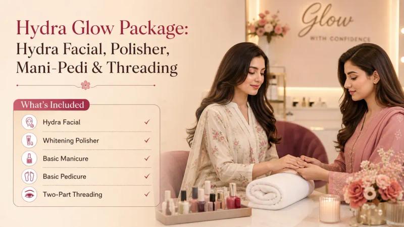 Hydra facial and glow treatment from the Hydra Glow Package deal at House of Beauty, DHA Phase 2 Lahore