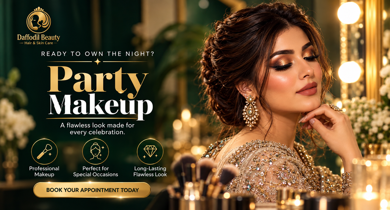 Special occasion party makeup at Daffodil Beauty DHA Lahore