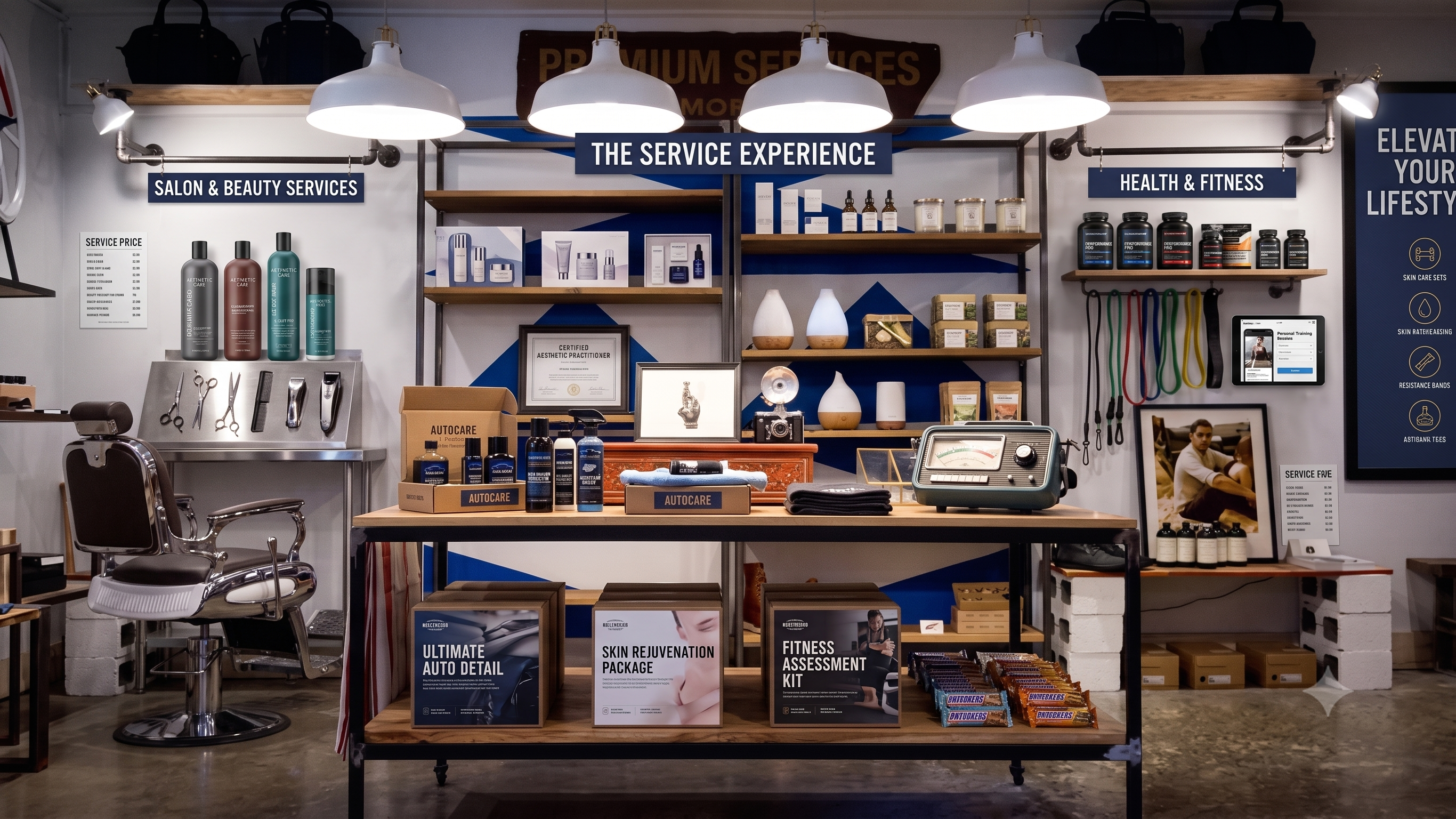A local retail storefront with products on display