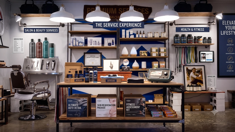 A local retail storefront with products on display