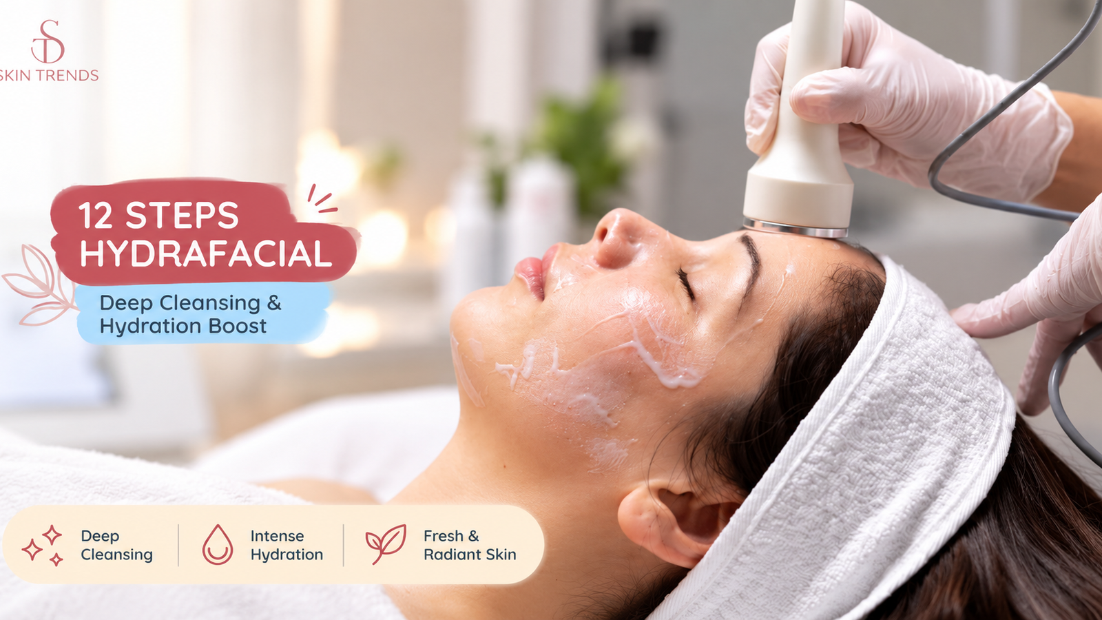 Pre-bridal 12-step hydrafacial skin cleansing treatment at The Skin Trends in DHA Phase 3 Lahore