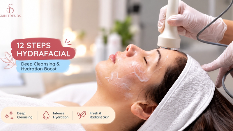Pre-bridal 12-step hydrafacial skin cleansing treatment at The Skin Trends in DHA Phase 3 Lahore