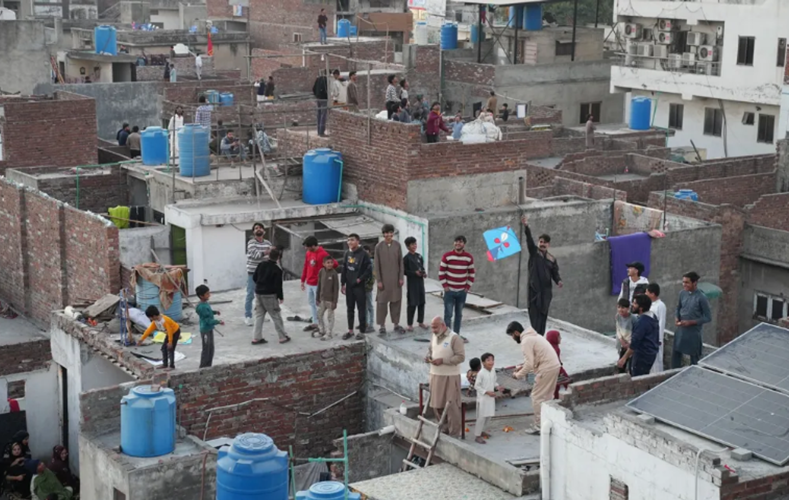 Citizens of Lahore enjoying Basant day in Lahore