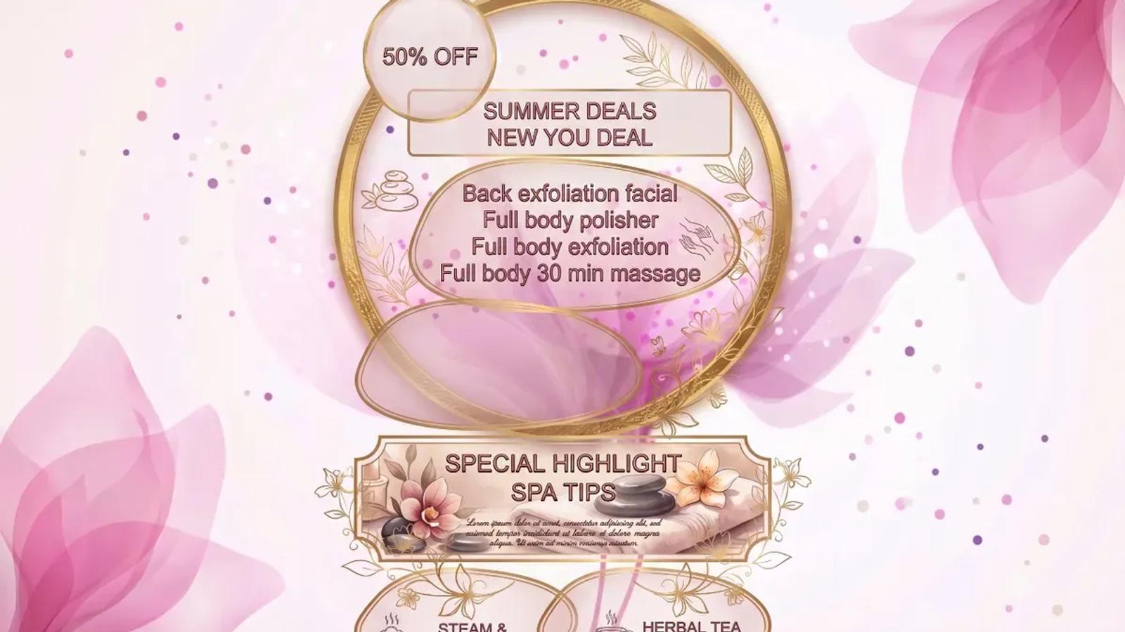 Full body spa package with massage and steam at Lounge 8 Salon in DHA Phase 1 Lahore